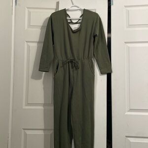 Dark forest green romper
